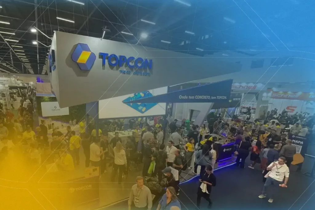 Imagem do Stand da Topcon no Concrete Show 2023