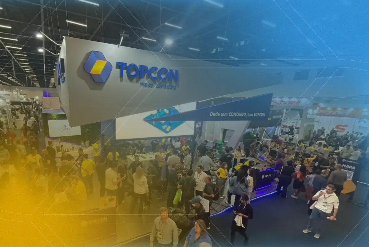 Imagem do Stand da Topcon no Concrete Show 2023